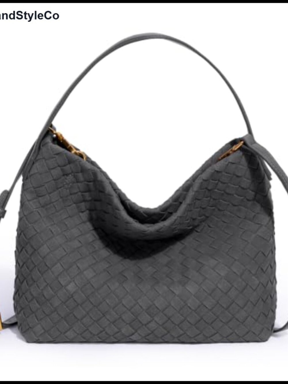Woven PU Leather Tote Bag Top Handle Shoulder Handbag Crossbody Purse